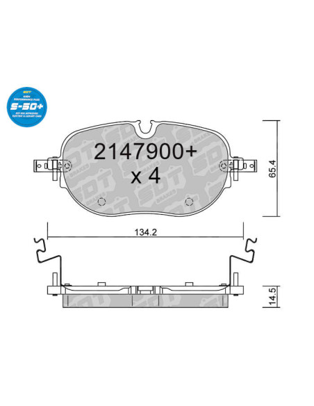FRONT HIGH PERFORMANCE PLUS BRAKEPADS S50+ CUPRA BORN / VOLKSWAGEN ID.3