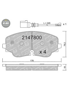 FRONT HIGH PERFORMANCE BRAKEPADS S50 AUDI S3 RS3 8Y VW ARTEON R 3H GOLF VIII R CLUBSPORT TIGUAN R 4 motion 356mm