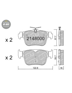 High Performance S50 Rear Brake Pads for Audi A3 8Y Quattro, Cupra Formentor, Seat Leon KL, Skoda Octavia, VW Golf 8