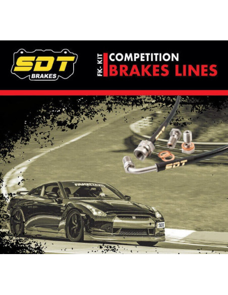 2 FRONT METALLIC BRAKE LINES AUDI S3 8V / LEON 5F / GOLF VII GTI