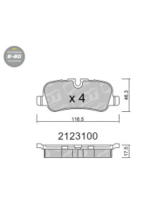 Pastillas De Freno Traseros High Performance S50 Land Rover Discovery Range Rover Range Rover Sport