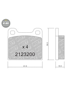 Pastillas De Freno Delanteras Traseras High Performance S50 Alfa Romeo Audi Bedford Bmw Mercedes Opel Porsche Saab Talbot Vw
