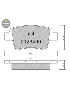 REAR HIGH PERFORMANCE BRAKEPADS S50 FIAT GRANDE PUNTO OPEL CORSA D