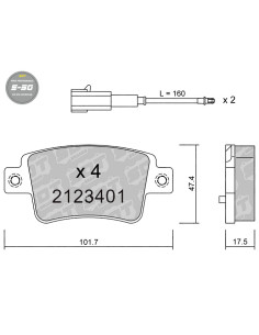 REAR HIGH PERFORMANCE BRAKEPADS S50 FIAT PUNTO
