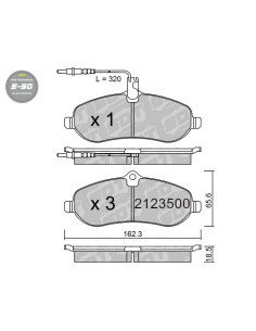 FRONT HIGH PERFORMANCE BRAKEPADS S50 CITROEN JUMPY FIAT SCUDO PEUGEOT EXPERT TOYOTA PROACE