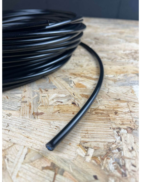 SDT BRAKES DASH 3 BLACK METALLIC BRAKE HOSE PER METRE (PTFE - STAINLESS STEEL 304L - BLACK COVER)