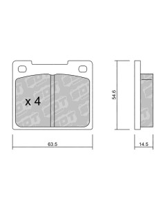 RACING SINTERED BRAKEPADS RS76 ALCON / C2 R2 / CATERHAM / GINETTA / 208 R2