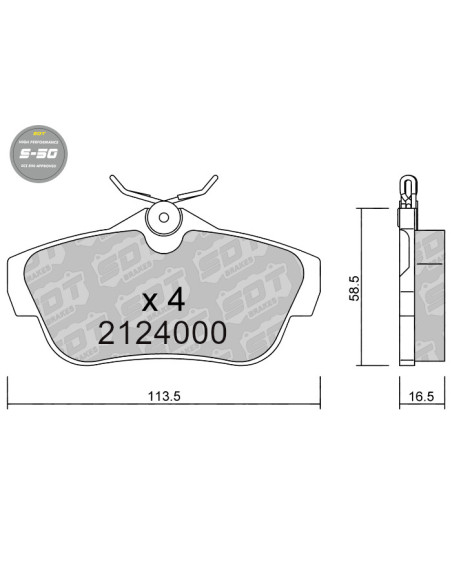 Pastillas De Freno High Performance S50 Citroen Jumpy Fiat Scudo Peugeot Expert Toyota Proace