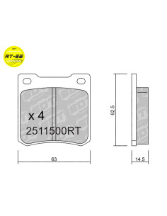 RACING BRAKEPADS RT66 AALCON R TYPE AUDI LMS TCR CLASSIC FORMULA SAXO KIT CAR FCP810 PNF345 CL5002 PFC0051 3190