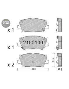 FRONT HIGH PERFORMANCE BRAKEPADS S50 HYUNDAI I30N PERFORMANCE KONA N 2.0 T-GDI