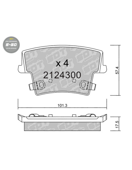 REAR HIGH PERFORMANCE BRAKEPADS S50 CHRYSLER 300C LANCIA THEMA