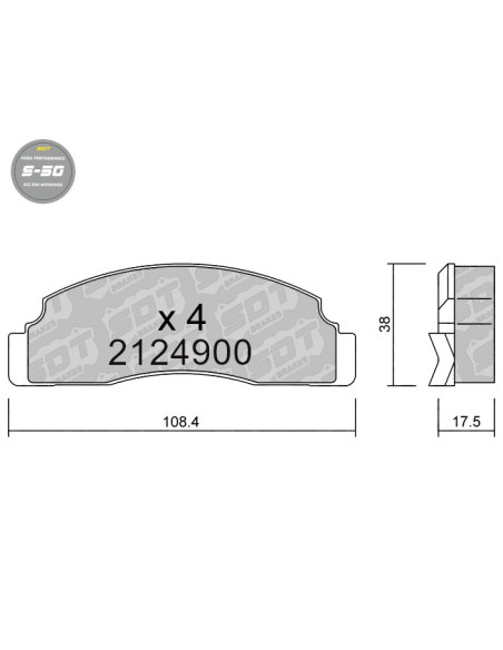 FRONT HIGH PERFORMANCE BRAKEPADS S50 FORD FIESTA