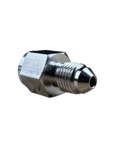 Racor Inox. Adaptador De Freno Macho 3/8” X 24 Unf Convexo A Hembra 10X100 Concava