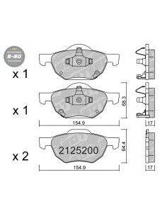FRONT HIGH PERFORMANCE BRAKEPADS S50 HONDA ACCORD CL TOURER CM