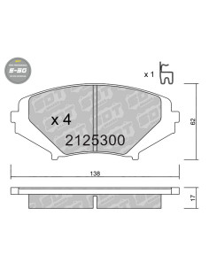 FRONT HIGH PERFORMANCE BRAKEPADS S50 MAZDA RX8