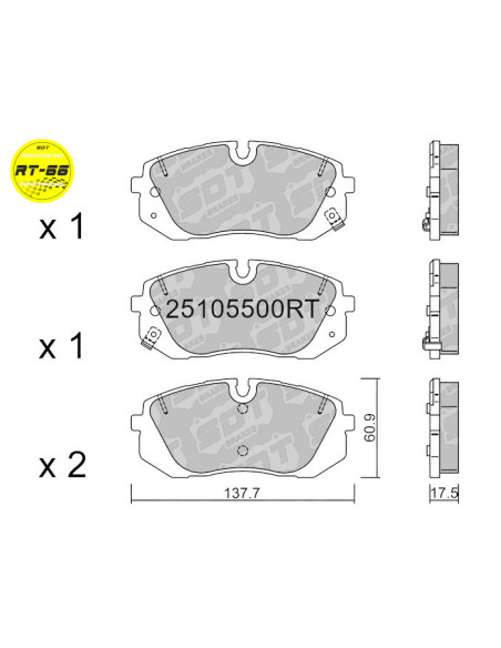 Pastillas De Freno Delanteras Racing Rt66 Hyundai I20N N Performance