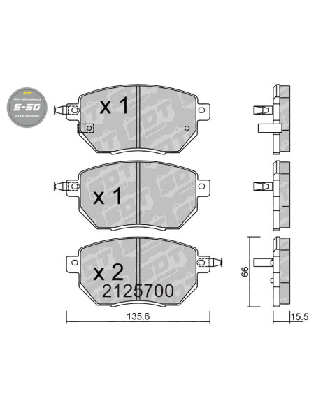 Pastillas De Freno Delanteras High Performance S50 Infiniti Fx Nissan Maxima Qx Murano Z50