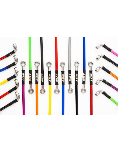 SET 4 METALLIC BRAKE LINES PEUGEOT 208 GTI (MONOPISTON)