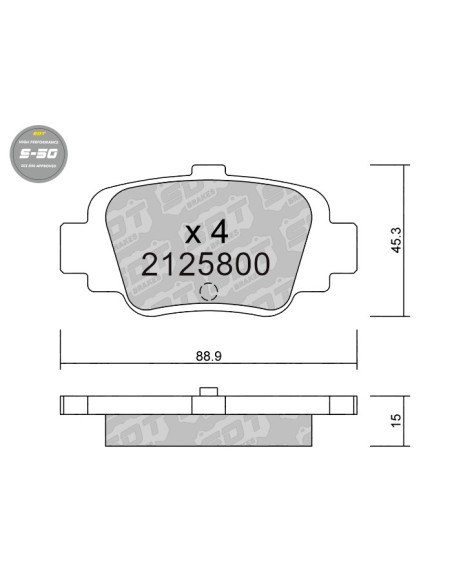 REAR HIGH PERFORMANCE BRAKEPADS S50 NISSAN MICRA K11