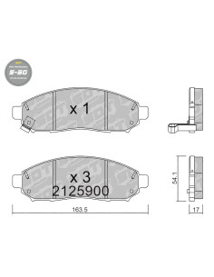 FRONT HIGH PERFORMANCE BRAKEPADS S50 NISSAN LEAF NAVARA D40 PATHFINDER R51