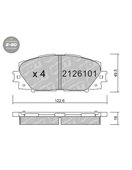 FRONT HIGH PERFORMANCE BRAKEPADS S50 LEXUS CT TOYOTA PRIUS ZVW30 ZVW35 ZVW50