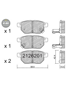 REAR HIGH PERFORMANCE BRAKEPADS S50 LEXUS CT TOYOTA PRIUS ZVW30 ZVW35