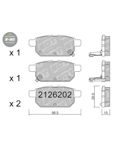 REAR HIGH PERFORMANCE BRAKEPADS S50 SUZUKI S-CROSS SWIFT IV VITARA