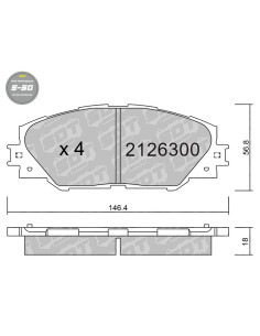 FRONT HIGH PERFORMANCE BRAKEPADS S50 TOYOTA AURIS PRIUS PLUS ZVW4 RAV4