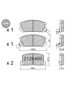 REAR HIGH PERFORMANCE BRAKEPADS S50 TOYOTA MR2 ZZW30 W1 W2 W3