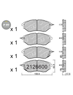 Pastillas De Freno Delanteras High Performance S50 Subaru Forester Legacy Outback Tribeca