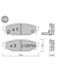 REAR HIGH PERFORMANCE BRAKEPADS S50 SUBARU BRZ FORESTER IMPREZA LEGACY OUTBACK XV TOYOTA GT86