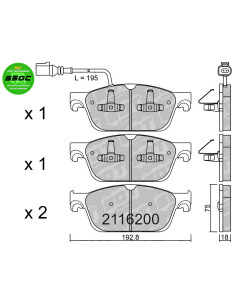 FRONT HIGH PERFORMANCE BRAKEPADS S50C VOLKSWAGEN MULTIVAN T5 TRANSPORTER T5 T6