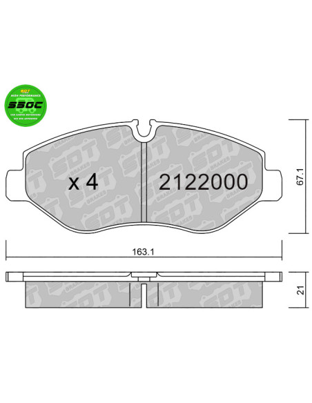 FRONT HIGH PERFORMANCE BRAKEPADS S50C MERCEDES SPRINTER V 447 VIANO 639 VITO W447 639 VOLKSWAGEN CRAFTER