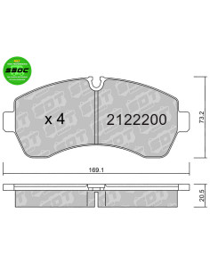 FRONT HIGH PERFORMANCE BRAKEPADS S50C MERCEDES SPRINTER VOLKSWAGEN CRAFTER