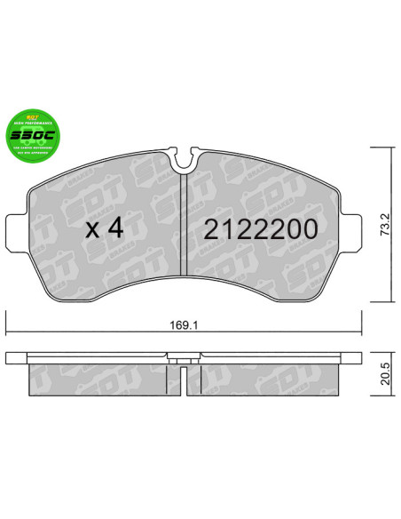 Pastillas De Freno Delanteras High Performance S50C Mercedes Sprinter Volkswagen Crafter