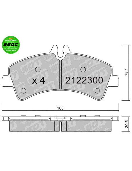 Pastillas De Freno Traseras High Performance S50C Mercedes Sprinter  Volkswagen Crafter