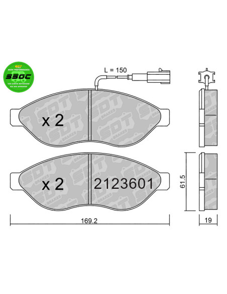 Pastillas De Freno Delanteras High Performance S50C Citroen Jumper Fiat Ducato Peugeot Boxer