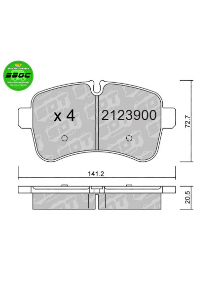 Pastillas De Freno Traseros High Performance S50C Iveco Daily