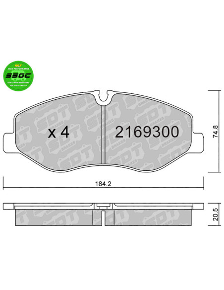 FRONT HIGH PERFORMANCE BRAKEPADS S50C MERCEDES CLASE V 447 VITO W447