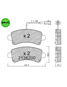 REAR HIGH PERFORMANCE PADS S50C CITROEN JUMPER FIAT DUCATO MAXI PEUGEOT BOXER
