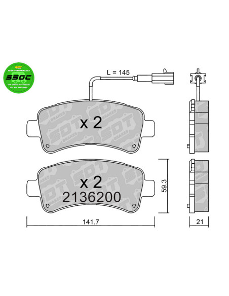 REAR HIGH PERFORMANCE PADS S50C CITROEN JUMPER FIAT DUCATO MAXI PEUGEOT BOXER