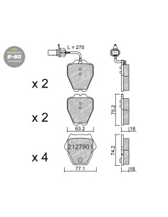 FRONT HIGH PERFORMANCE BRAKEPADS S50 AUDI A4 8D A6 ALLROAD VW PHAETON 3D