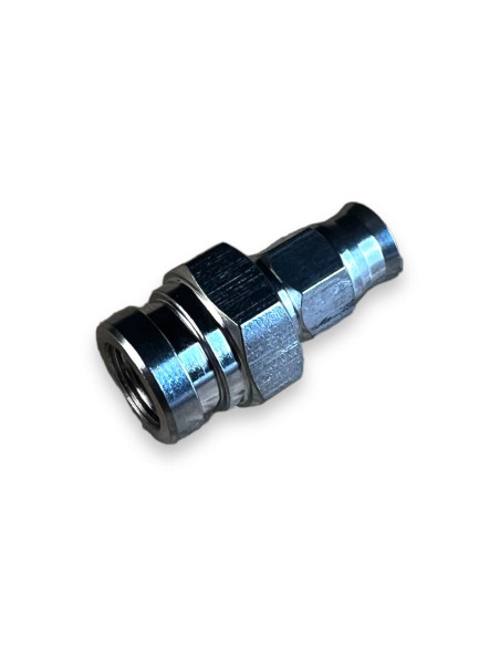 STAINLESS STEEL FIXED STRAIGHT FEMALE CAR FITTING 10x100F REUSABLE