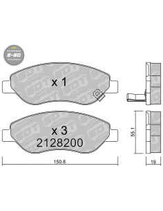 FRONT HIGH PERFORMANCE BRAKEPADS S50 OPEL CORSA D 1.7 CDTI