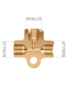 Racor Repartidor T De 3 Vías Hembra 10X125 2