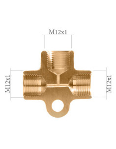 Racor Repartidor T De 3 Vías Hembra 12X100 2
