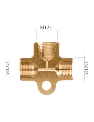 Racor Repartidor T De 3 Vías Hembra 12X100