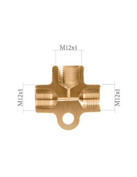 Racor Repartidor T De 3 Vías Hembra 12X100