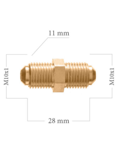 M10x100 MALE CONVEX M10x100 TO MALE CONVEX MALE ADAPTER FITTING 2