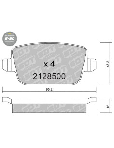 Pastillas De Freno Traseras High Performance S50 Ford Focus Galaxy Kuga Mondeo S-Max Land Rover Freelander 2